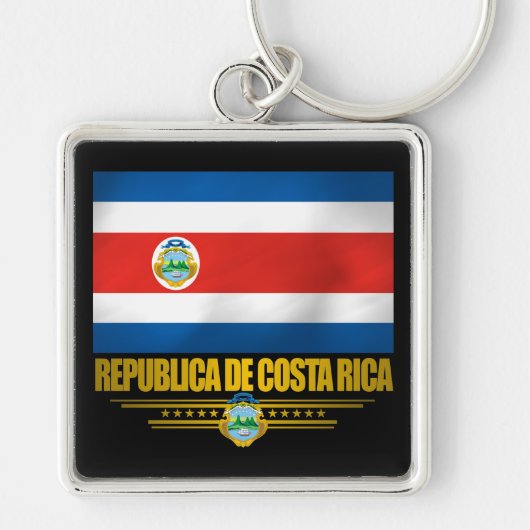 "Costa Rica Pride" Gift Ideeën Sleutelhanger (Voorkant)