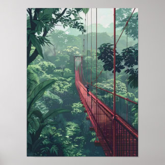 Costa Rica Print Costa Rica Illustratie Regenwoud