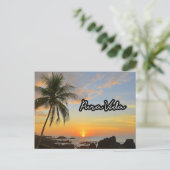 Costa Rica Pura Vida Beach Souvenir Briefkaart (Staand voorkant)