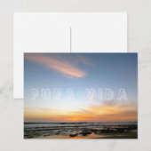Costa Rica Pura Vida Beach Sunset Briefkaart (Voorkant / Achterkant)