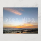Costa Rica Pura Vida Beach Sunset Briefkaart (Voorkant)