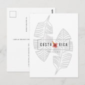 Costa Rica Pura Vida Briefkaart met tropisch lef (Voorkant / Achterkant)