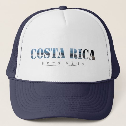 Costa Rica Pura Vida Hat Trucker Pet (Voorkant)