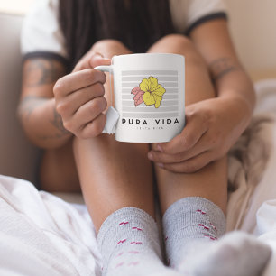 Costa Rica Pura Vida Hibiscus Bloem Koffiemok