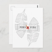 Costa Rica Pura Vida Hibiscus Flower Briefkaart (Voorkant / Achterkant)