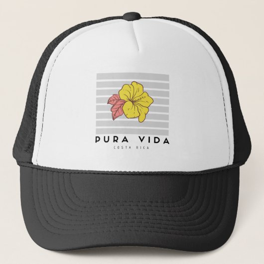 Costa Rica Pura Vida Hibiscus Women's Trucker Pet (Voorkant)