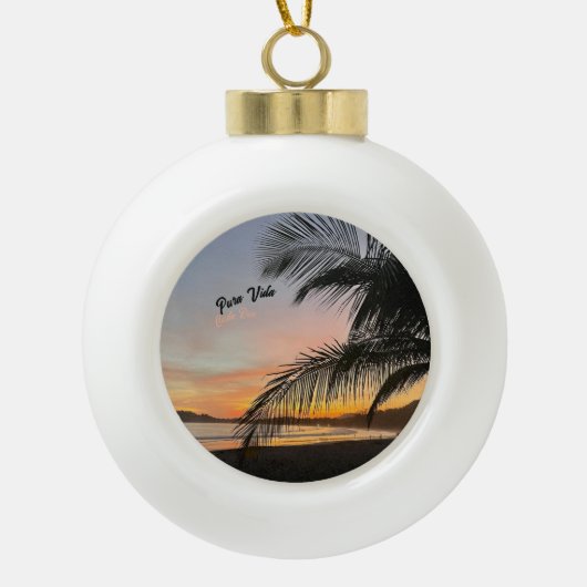 Costa Rica "Pura Vida" Keepsake Christmas Ornament (Voorkant)