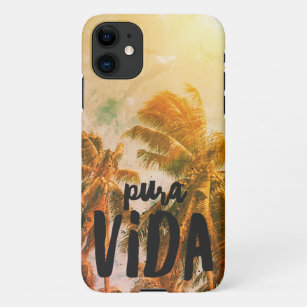 Costa Rica Pura Vida Palm Tree iPhone 11 Hoesje