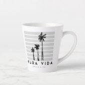 Costa Rica Pura Vida Palm Tree Koffie Latte Mok (Rechts)