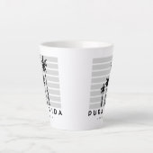 Costa Rica Pura Vida Palm Tree Koffie Latte Mok (Voorkant)