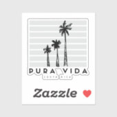 Costa Rica Pura Vida Palm Tree Souvenir Sticker (Vel)