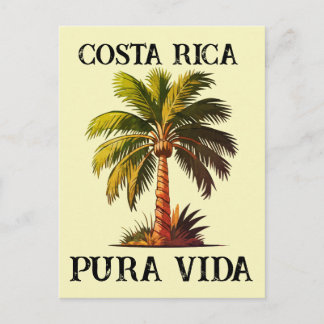 Costa Rica pura vida palmboom poster Briefkaart