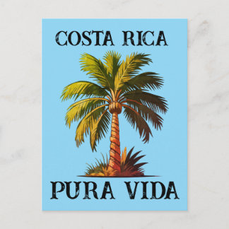 Costa Rica pura vida palmboom poster Briefkaart