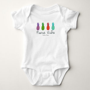 Costa Rica Pura Vida Pineappels Baby Romper