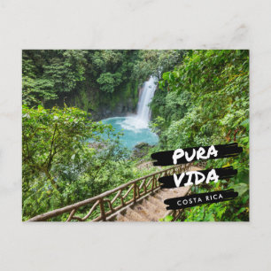 Costa Rica Pura Vida Rio Celeste Briefkaart