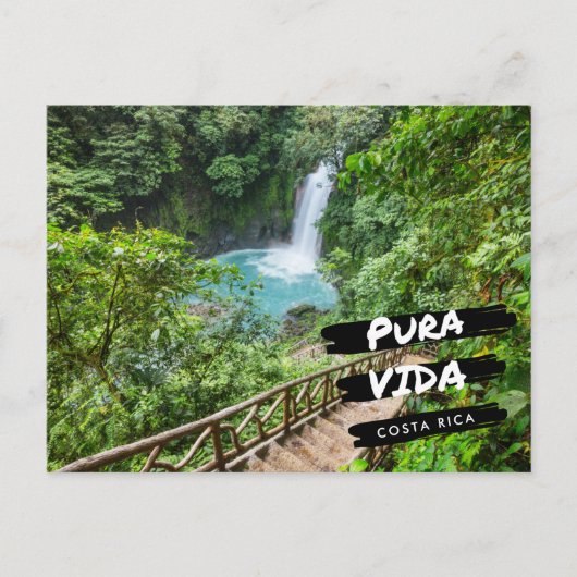Costa Rica Pura Vida Rio Celeste Briefkaart (Voorkant)
