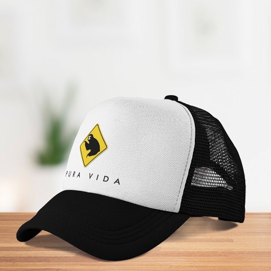 Costa Rica Pura Vida Sloth Crossing Trucker Pet