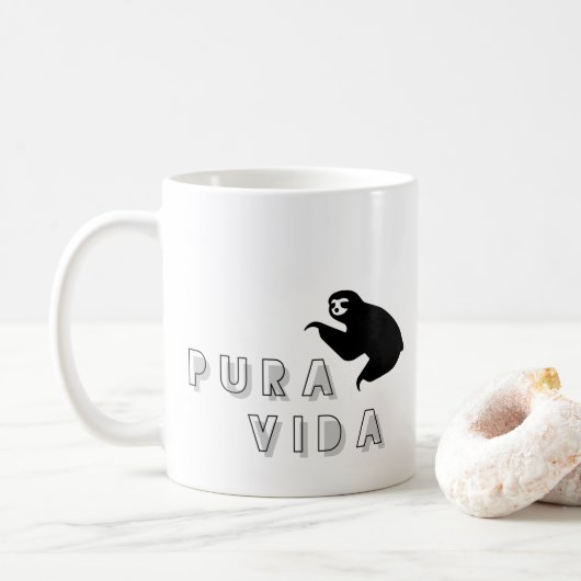 Costa Rica Pura Vida Sloth Koffiemok (Met donut)