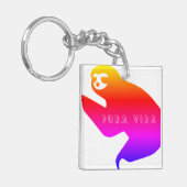 Costa Rica Pura Vida Sloth Sleutelhanger (Voorkant Links)