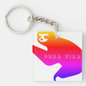 Costa Rica Pura Vida Sloth Sleutelhanger (Voorkant)