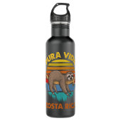 Costa Rica Pura Vida Sloth Waterfles (Voorkant)