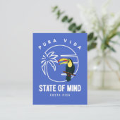 Costa Rica Pura Vida staat Mind Toucan Briefkaart (Staand voorkant)