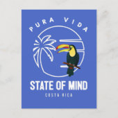 Costa Rica Pura Vida staat Mind Toucan Briefkaart (Voorkant)