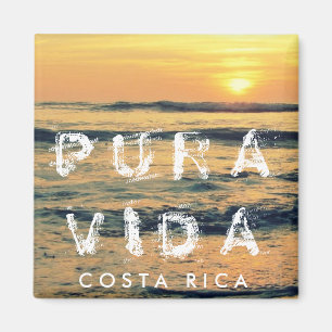 Costa Rica Pura Vida Sunset Souvenir Magnet
