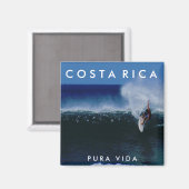 Costa Rica Pura Vida Surf Souvenir Magnet (Voorkant / Achterkant)