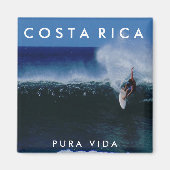 Costa Rica Pura Vida Surf Souvenir Magnet (Voorkant)