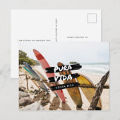 Costa Rica Pura Vida Surfboard Foto Briefkaart (Voorkant / Achterkant)