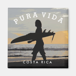 Costa Rica Pura Vida Surfer Souvenir Magnet