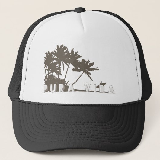 Costa Rica Pura Vida Surfer Trucker Pet (Voorkant)
