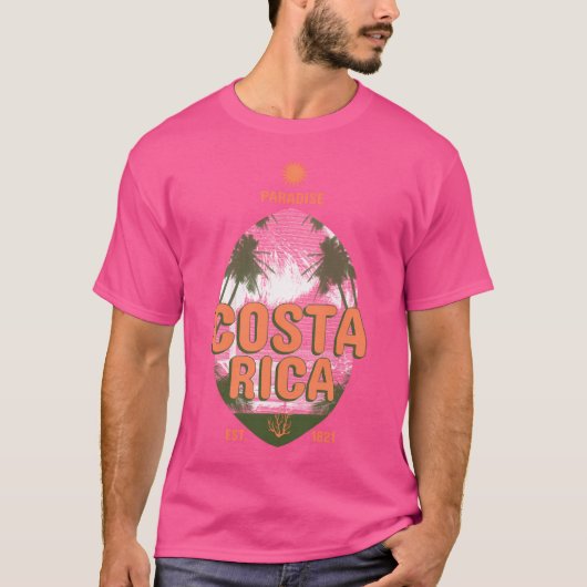 Costa Rica Pura Vida T-shirt (Voorkant)