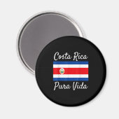 Costa Rica Pura Vida T-Shirt. Mooi Nationaal F Magneet (Voorkant / Achterkant)