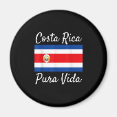 Costa Rica Pura Vida T-Shirt. Mooi Nationaal F Magneet (Voorkant)