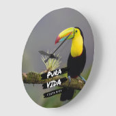 Costa Rica Pura Vida Toucan Foto Grote Klok (Hoek)
