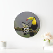 Costa Rica Pura Vida Toucan Foto Grote Klok (Huis)