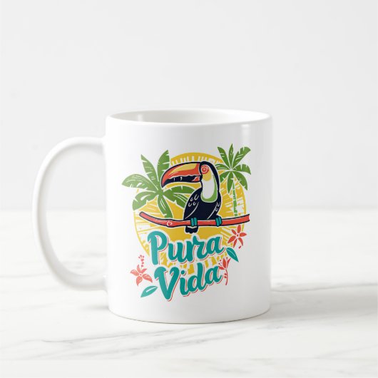 Costa Rica Pura Vida Toucan Koffie Mok (Links)