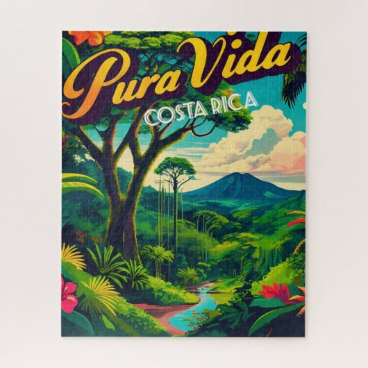 Costa Rica | Pura Vida Travel  Retro Legpuzzel (Verticaal)