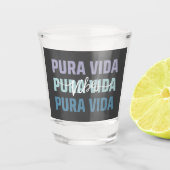 Costa Rica Pura Vida Vibes Souvenir Shot Glas (Voorkant)