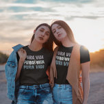 Costa Rica Pura Vida Vibes Women's Souvenir T-shirt<br><div class="desc">Costa Rica souvenir t-shirt in een typografie "Pura vida vibes".</div>