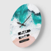 Costa Rica Pura Vida Wave Ocean Foto Grote Klok (Hoek)