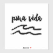 Costa Rica Pura Vida Wave Sticker (Vel)