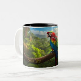 Costa Rica Rainforest - Mok met wilde papegaaien