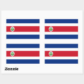 COSTA RICA RECHTHOEKIGE STICKER (Vel)