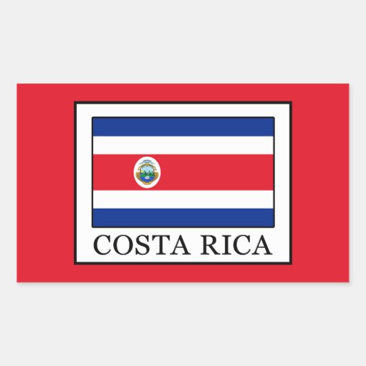 Costa Rica Rechthoekige Sticker (Voorkant)