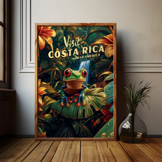 Costa Rica Red-Eyed Tree Frog Travel Poster