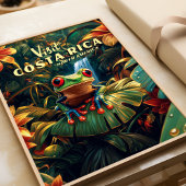 Costa Rica Red-Eyed Tree Frog Travel Poster