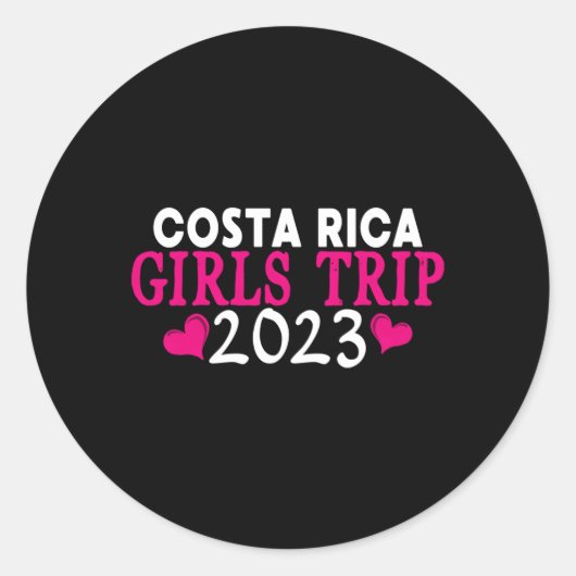 Costa Rica Reis 2023 'S Bachelorette Py Ronde Sticker (Voorkant)